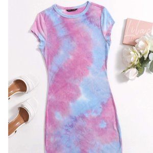 SHEIN Tie Dye Bodycon Dress still with original bag!